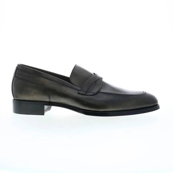 NEW SCARPE DI BIANCO men's manzoni sella leather loafer in dark bark